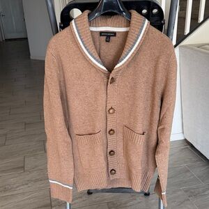 Banana Republic Men's Tan Cardigan with Shawl Collar